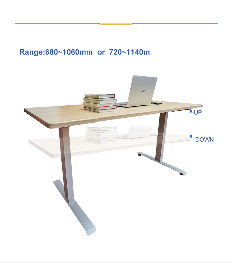 Gaming Height Adjustable Desk 2 Legs Electric Height Adjustable Sit Stand Office Desk