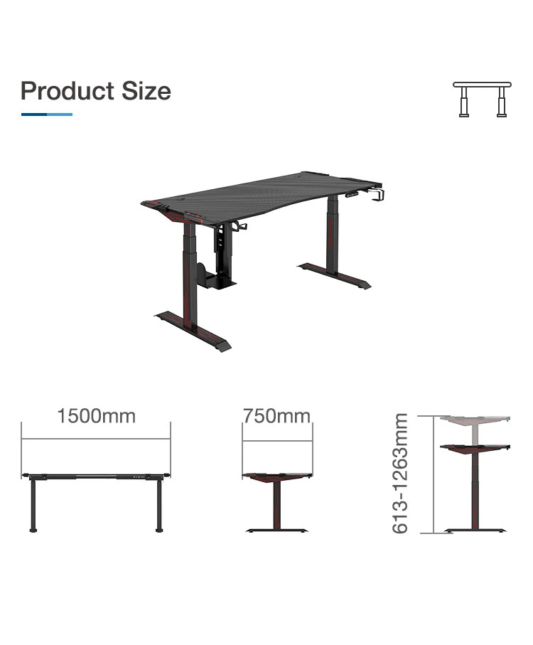 Jiecang Adjustable Standup Computer Stand Table Desks Standing Office Gaming Desk OEM