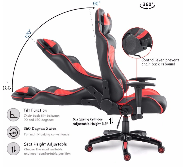 PC Computer Gaming Chairs with Footrest for Gamer High Back Ergonomic