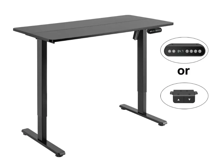 Wholesale Factory OEM Quick Install Adjustable Height Black Sit Stand up Economy Electric Gaming Single Motor Standing Office Computer Desk with Splice Board