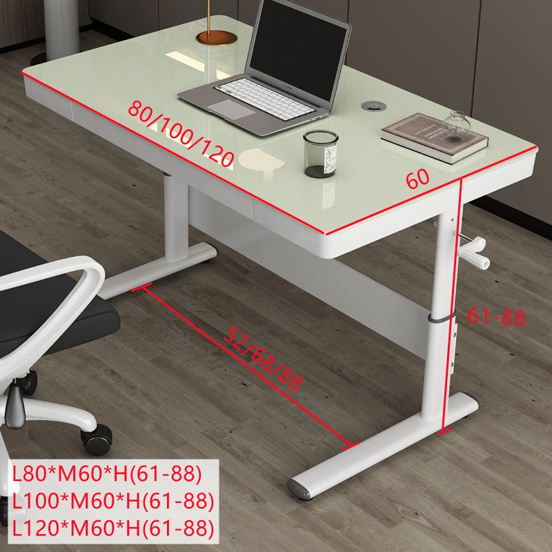 Manual Adjustable Height Home Sit to Stand Computer Gaming Desk